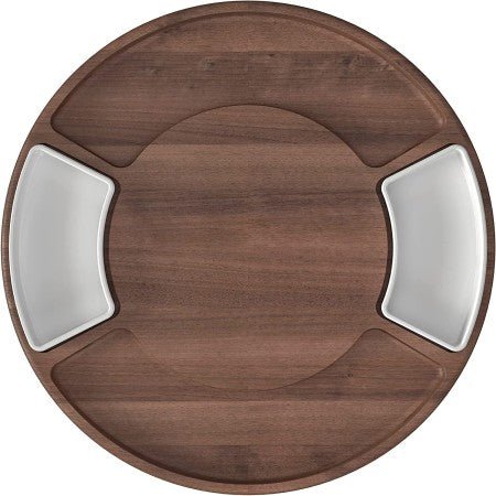 Round Acacia Charcuterie Cheese Board Set - NovoBam