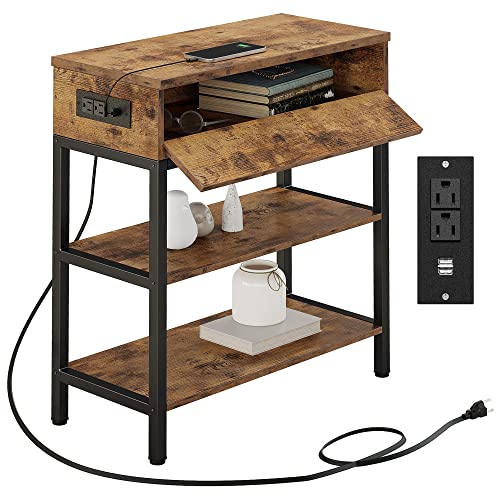 Side Table With Charging Station - NovoBam