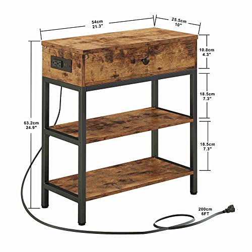 Side Table With Charging Station - NovoBam