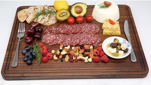 Perfect Walnut Charcuterie Cutting Board 15 x 6 x .75 with BONUS! 1 –  &Beyond Innovation and Marketing LLC.