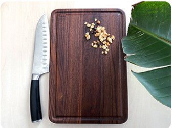 Extra Large Walnut Cutting Board With Rubber Feet, Pocket Handles, and –  Refine Kitchenware