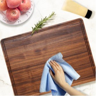 AZRHOM Small Walnut Wood Cutting Board for Kitchen Cheese Charcuterie –  AzrHom