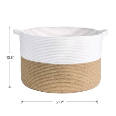 XXXLarge Cotton Rope Laundry Basket Hamper - NovoBam