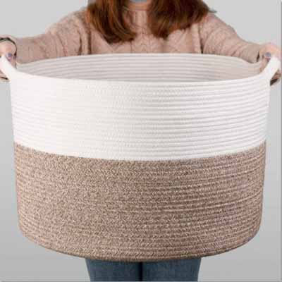 XXXLarge Cotton Rope Laundry Basket Hamper - NovoBam