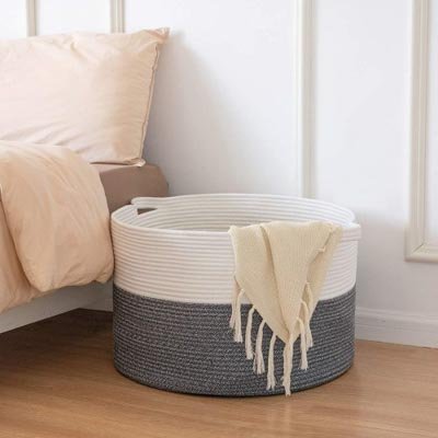 XXXLarge Cotton Rope Laundry Basket Hamper - NovoBam