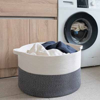 XXXLarge Cotton Rope Laundry Basket Hamper - NovoBam