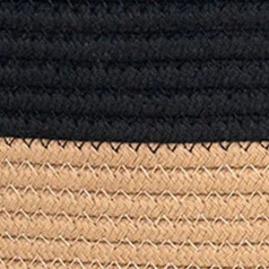 XXXLarge Cotton Rope Laundry Basket Hamper Black & Camel - NovoBam
