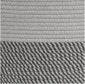 XXXLarge Cotton Rope Laundry Basket Hamper Light&Dark Grey - NovoBam