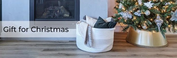 XXXLarge Cotton Rope Laundry Basket Hamper White & Gray - NovoBam
