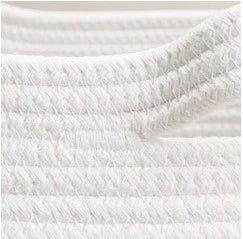 XXXLarge Cotton Rope Laundry Basket Hamper White & Gray - NovoBam